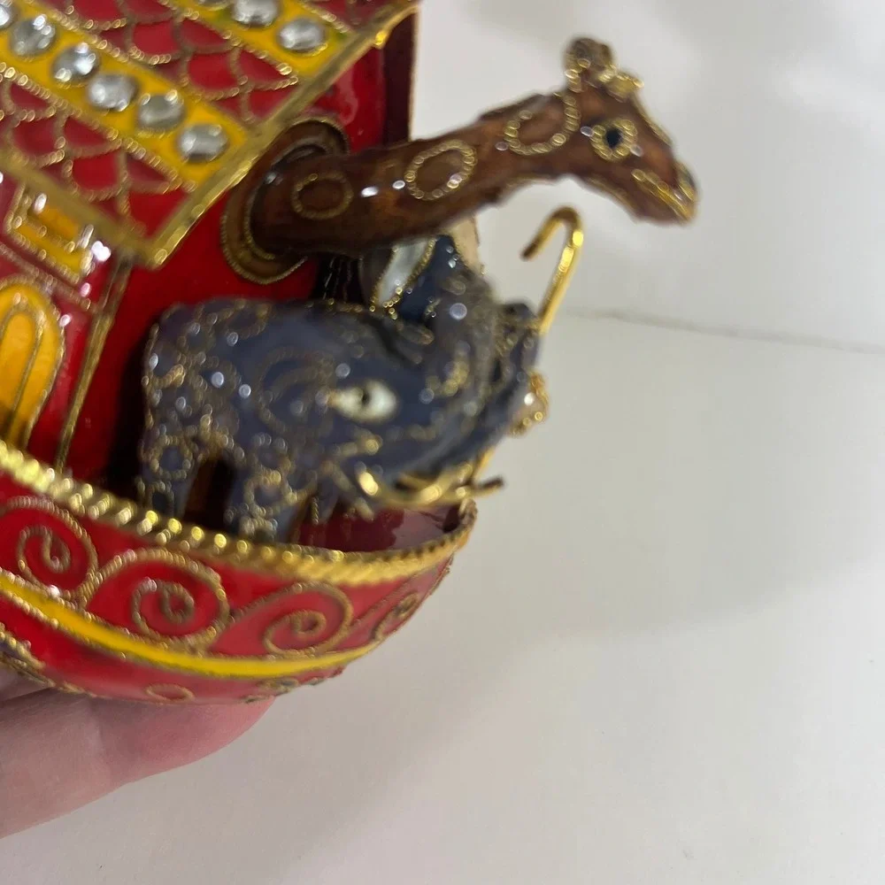 Dillards Trimmings Cloisonne Noahs Ark Christmas Ornament 2007